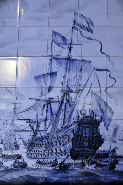 Willem van de Velde was the leading Dutch painter of ships in the late 17th C.