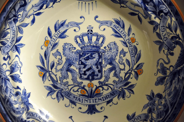 Delft plate commemorating the birth of Prince Willem-Alexander 27-4-1967, King of the Netherlands since 2013