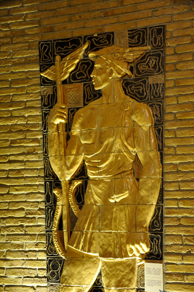 1956 Ceramic Relief of Mercury for P. de Gruyter & Sons, Amsterdam