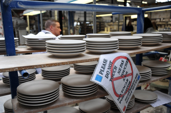 Unfinished Royal Delft porcelain plates