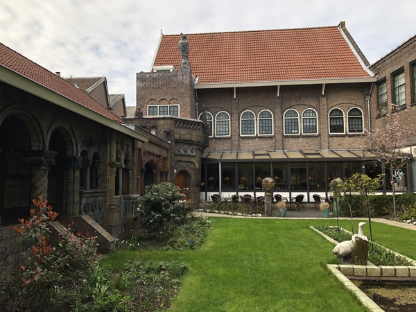 Courtyard at the old Royal Porcelain Factory, Delft