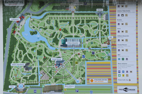 Map of the Keukenhof Garden