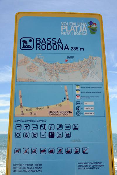 Platja Bassa Rodona, Sitges
