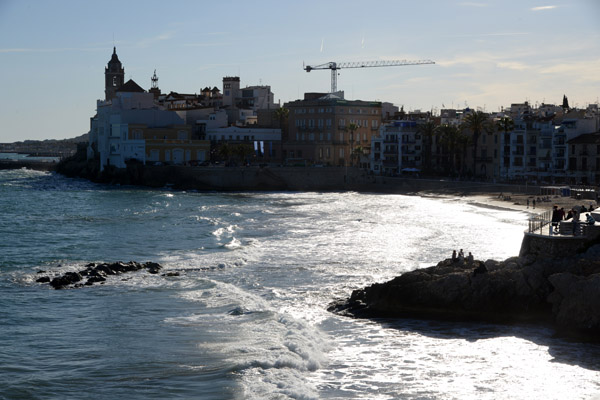Sitges from the Restaurant Vivero in the afternoon