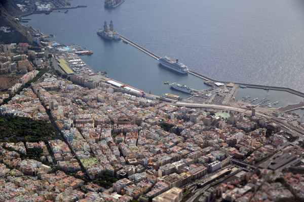 Costa Cruise Ship and Armas Ferry, Port of Santa Cruz de Tenerife, Canary Islands, Spain