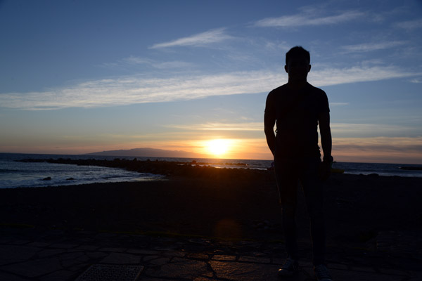 Max at sunset, Playa de las Amricas, Tenerife