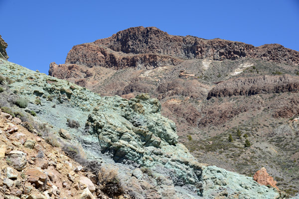 Interesting green stone formation, Teide National Park