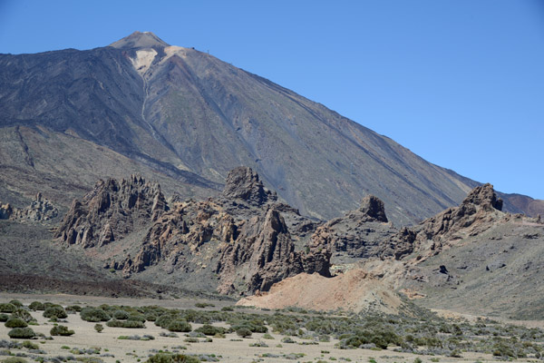 Pico del Teide with the Roques de Garca, Teide National Park, Tenerife