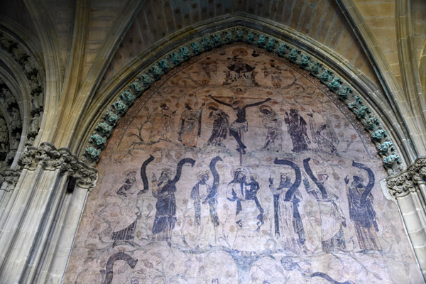 Medieval fresco, Cloister of Pamplona Cathedral