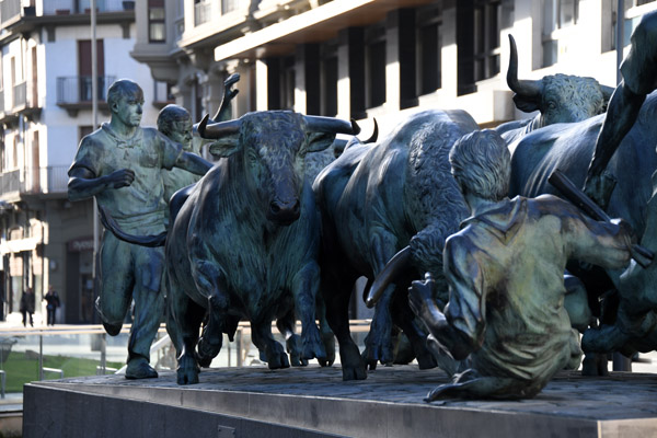 Running of the Bulls (Encierro) Monument, Av. Roncesvalles, Pamplona