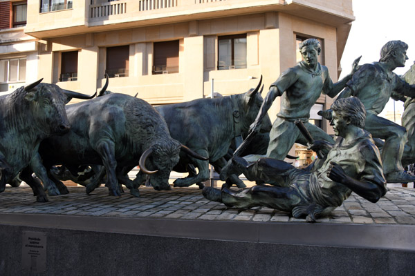 Running of the Bulls (Encierro) Monument, Av. Roncesvalles, Pamplona