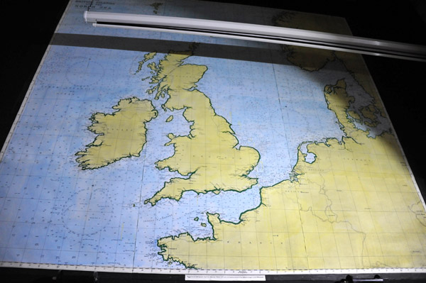 Nautical chart of the British Isles and the North Sea