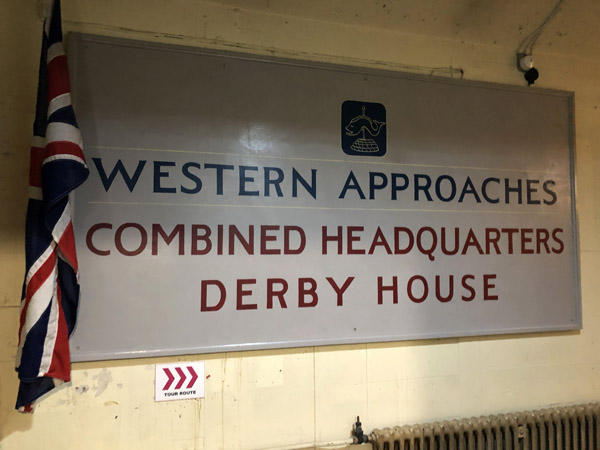 Entering Western Approaches Combined HQ, Derby House