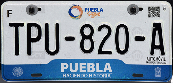Mexican License Plate - Puebla