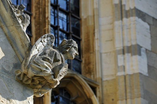 Angel on the south faade of King's College Chapel, Cambridge