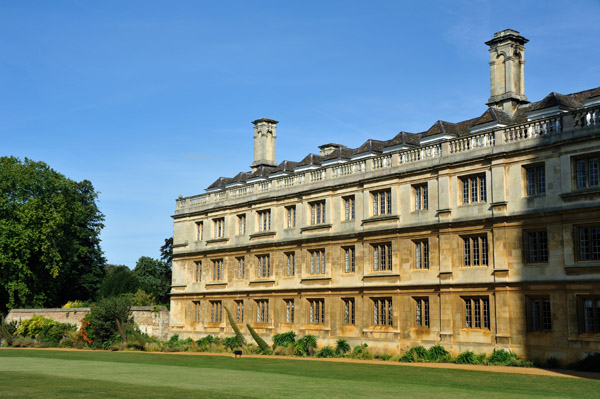 Clare College forms the north side of the Back Lawn, King's College