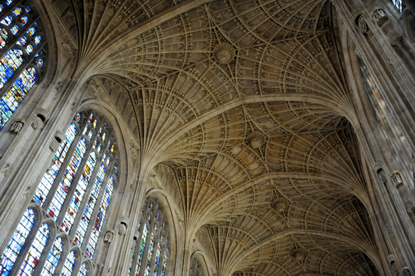 King's College fan vault, the world's largest, built 1512-1515