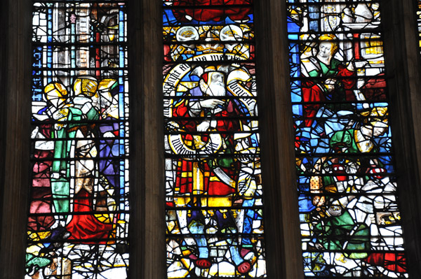 The stained glass of King's Chapel was removed during World War II