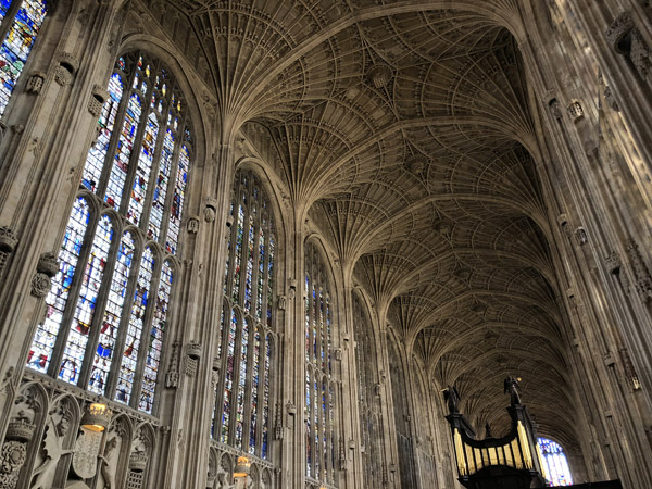 King's College Chapel, considered the finest example of Perpendicular Gothic English architecture