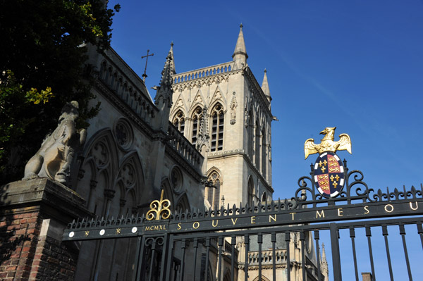 1855 gate on St. John's Street with the chapel tower