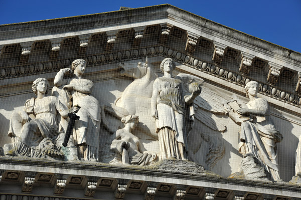 The Fitzwilliam Museum classical pediment sculpture