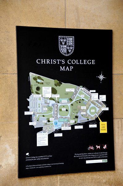 Map of Christ's College