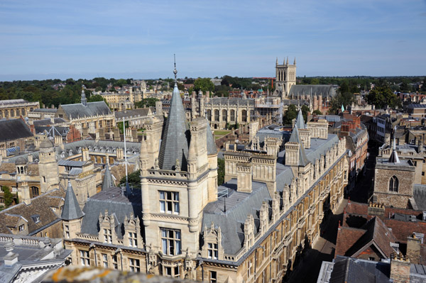 View of Gonville and Caius, Trinity and St. John's College from Great St. Mary's Church