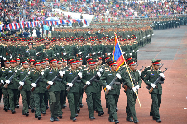 Lao Military Parade