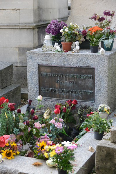 Père Lachaise - Jim Morrison (1943-1971), American musician of the rock band The Doors
