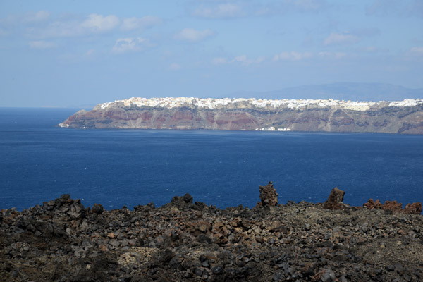 Oa, Santorini from the summit of Tholos Naftilos, Nea Kameni