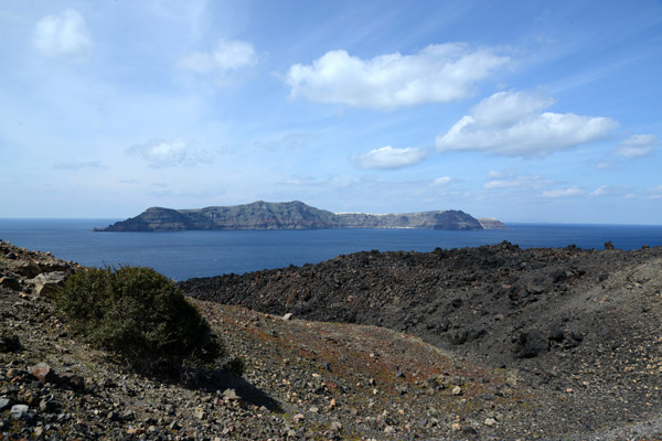 Thirasia, the island that forms the west side of the Santorini caldera