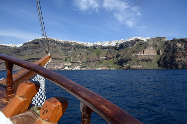 Heading back to the Old Port of Fira, Santorini