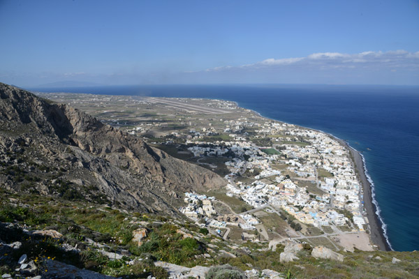 View from the archeological site of Ancient Thera, Mesa Vouno