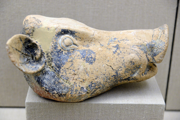 Ritual Vessel: Board-Head Rhyton, Akrotiri, Late Cycladic, 17th C. BC