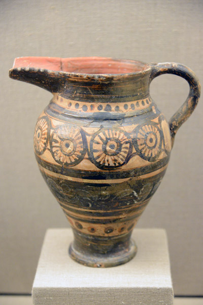Minoan bridge-spouted jug, Akrotiri, 17th C. BC