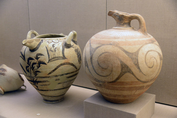 Pottery jugs, Akrotiri, Late Cycladic Period, 17th C. BC