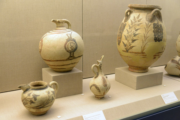 Pottery jugs, Akrotiri, Late Cycladic Period, 17th C. BC