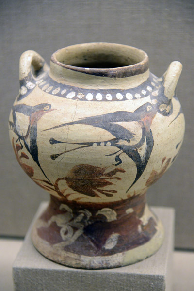 Strainer with Swallows, Akrotiri, Late Cycladic Period, 17th C. BC