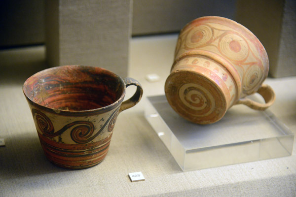 Vases from Knossos and East Crete found at Akrotiri, 17th C. BC