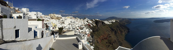 Panoramic view of Imerovigli, Santorini