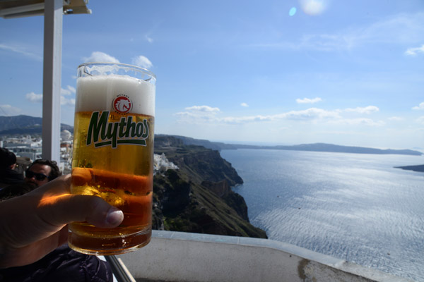 Mythos Beer, Santorini, Greece
