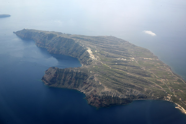 Thirasia, the island forming the west side of the Santorini caldera