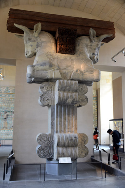 Capital from a column from the Audience Chamber (Apadana) of the Palace of Darius I of Persia in Susa ca 510 BC