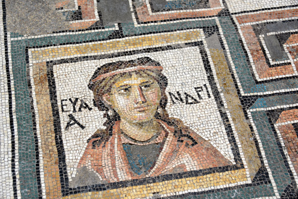 Ancient mosaic portrait