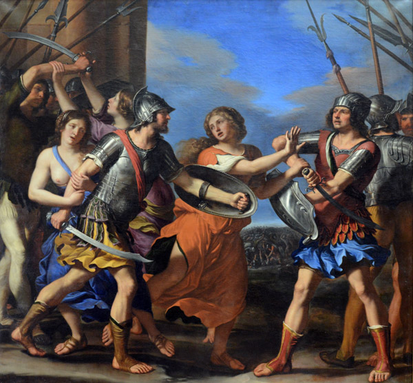 Hersilie Separates Romulus and Tatius (Battle of the Sabines), Giovannis Francesco Barbieri, 1645