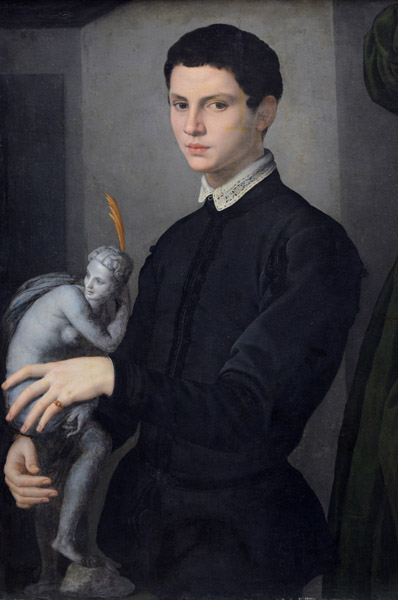 Portrait of a Man holding a Statuette, Bronzino, ca 1671