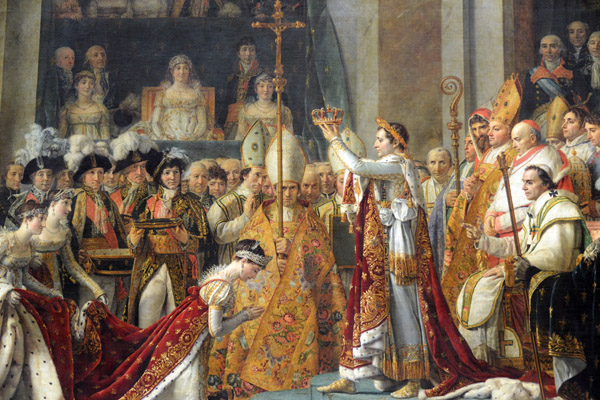Napoleon I crowning Empress Josephine in the Cathedral of Notre Dame de Paris, 1806-07, Louis David