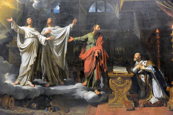 Apparition of St. Gervais and St. Protais to St. Ambroise, Philippe de Champaigne, 1657