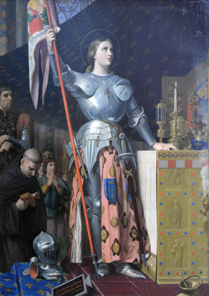 Joan of Arc in the Chapel of King Charles VII in the Cathedral of Reims, Jean-Auguste-Dominique Ingres, 1855
