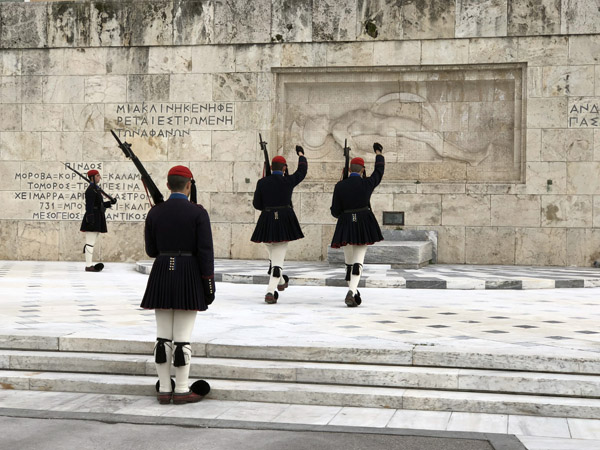 Changing of the Guard at the Monument of the Unknown Soldier, Athens